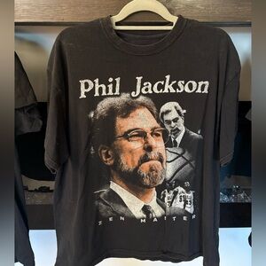Phil Jackson Black Graphic T-Shirt
